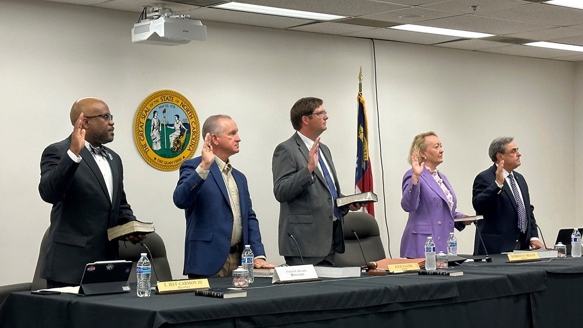 Northern Carolina's electoral officials swore