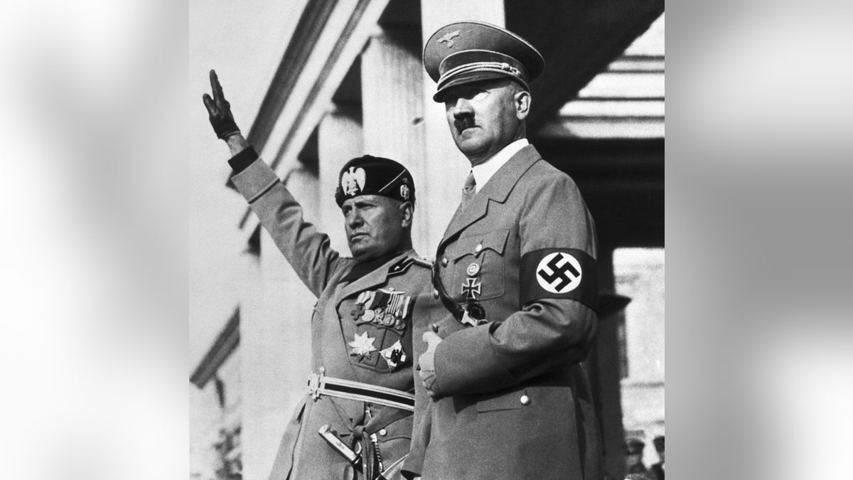 Benito Mussolini and Adolf Hilter in Nazi Parade in Germany