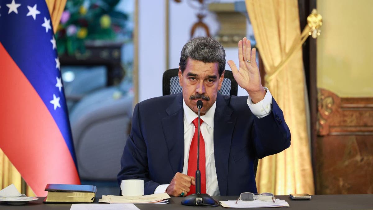 President Nicolas Maduro on the counter