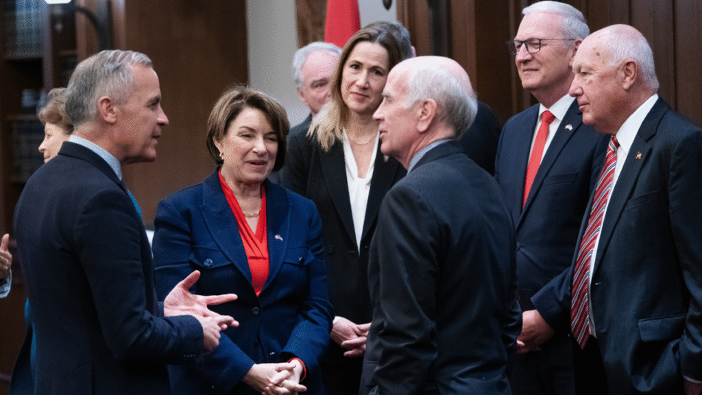 Senators go to Canada to meet Prime Minister Carney, Trump Smoot's rate
