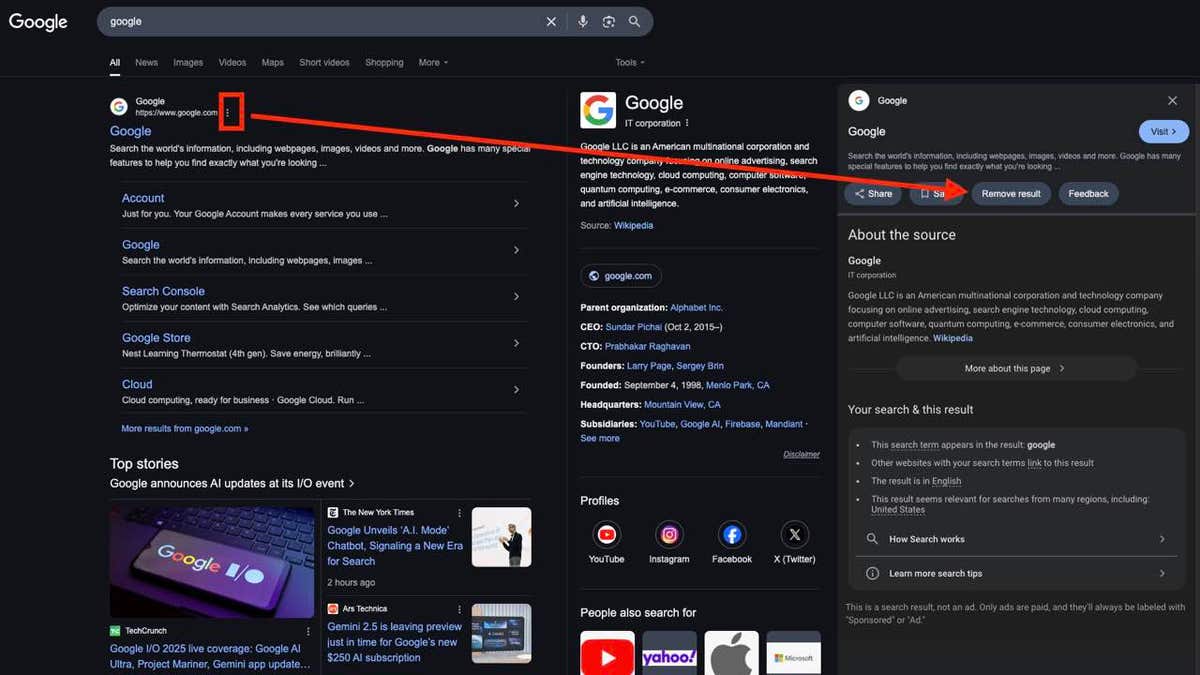 The new Google tool facilitates the removal of personal information