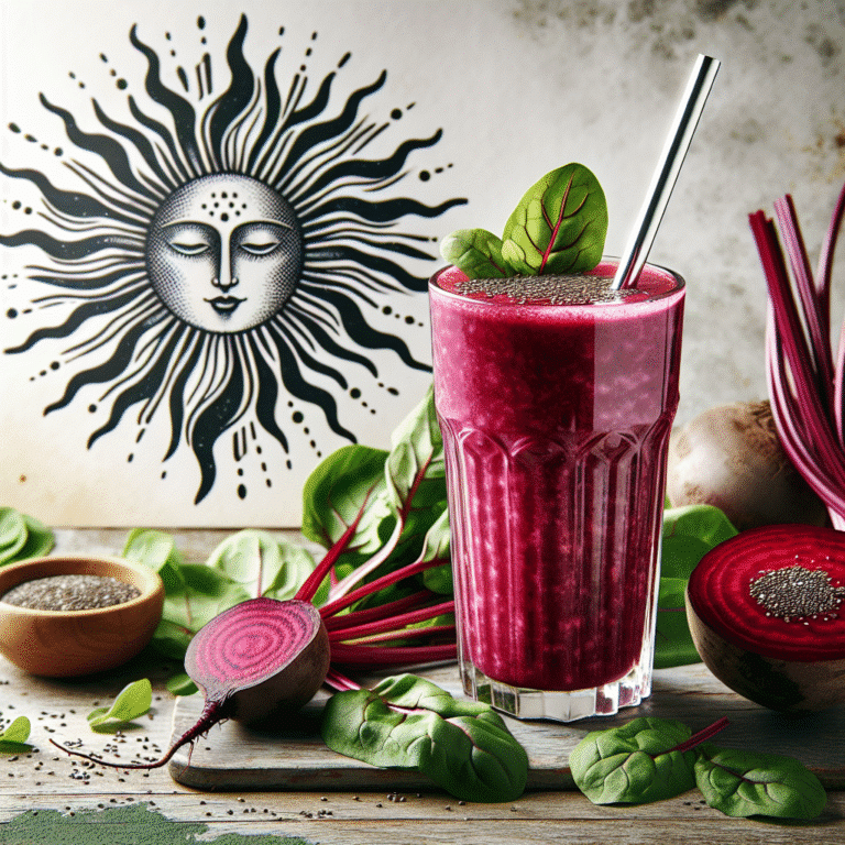 smoothie de beterraba nutritivo para aumentar sua energia