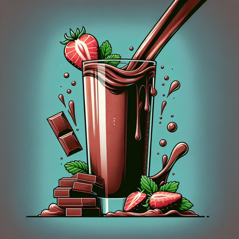 smoothie doce e saudável de chocolate