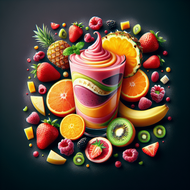 smoothie de sobremesa com frutas: uma explosão de sabores naturais