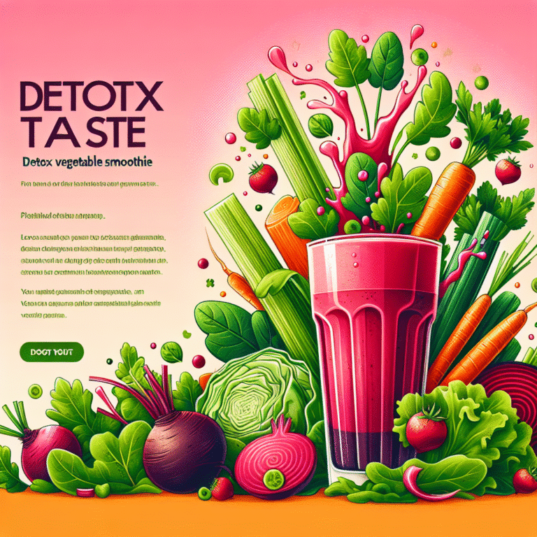 mistura de sabores: smoothie detox de vegetais