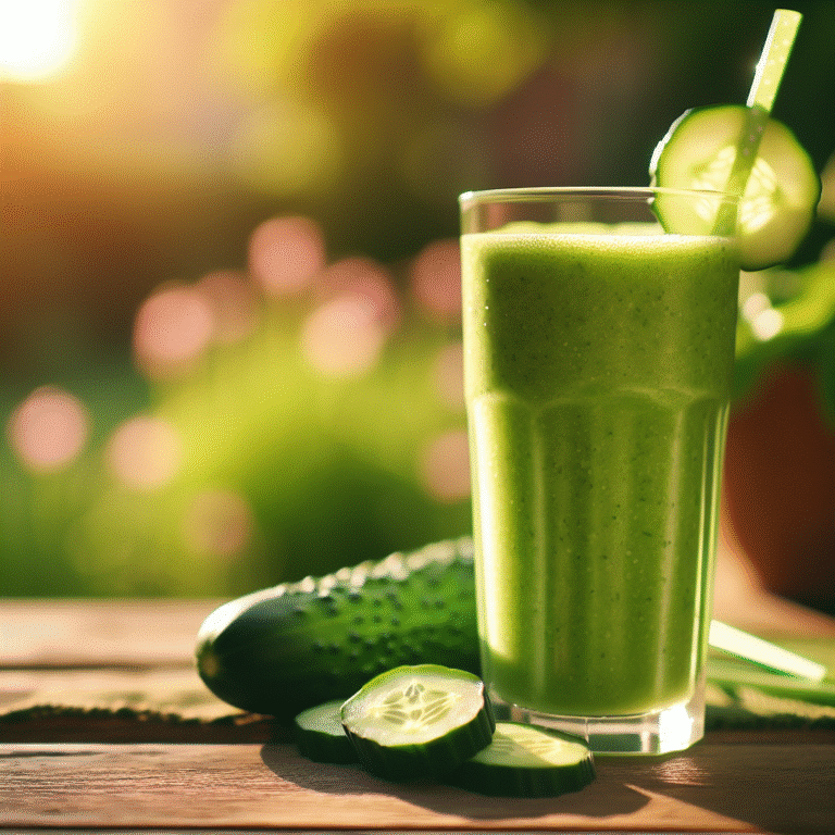 refresque-se com um smoothie de pepino