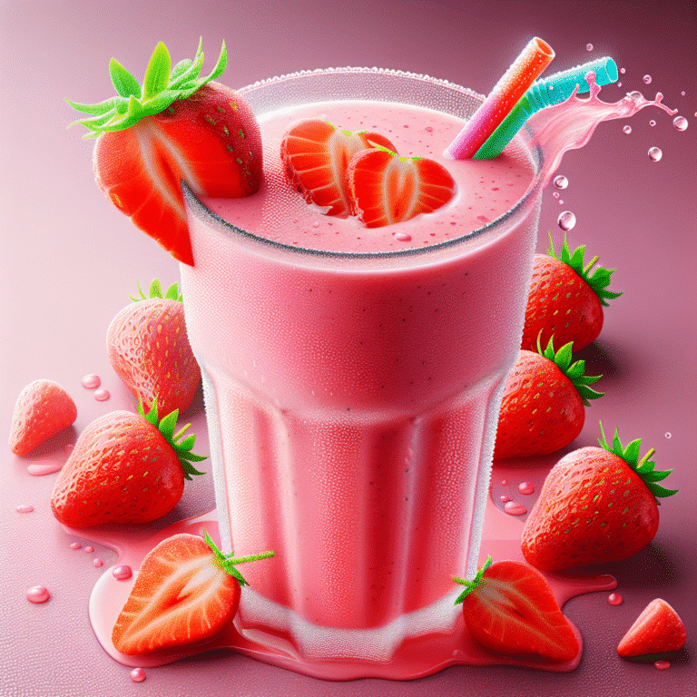 smoothie de morango com proteína: frescor e nutrição em cada gole