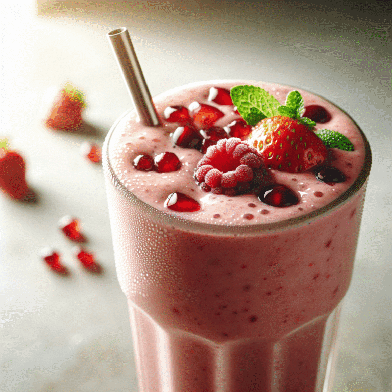 smoothie cremoso de frutas vermelhas: frescor e cremosidade em uma bebida