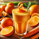 smoothie de laranja e cenoura energizante