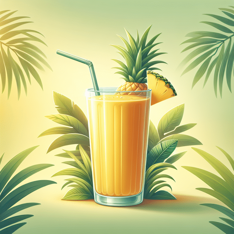 refrescante smoothie tropical com abacaxi e manga