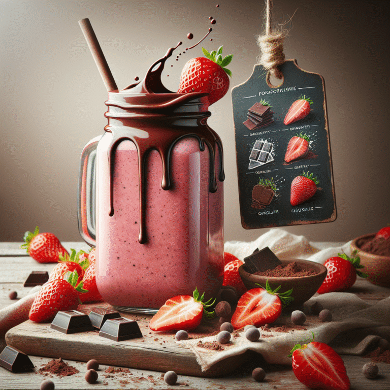 receita de smoothie de morango e chocolate: delícia em cada gole