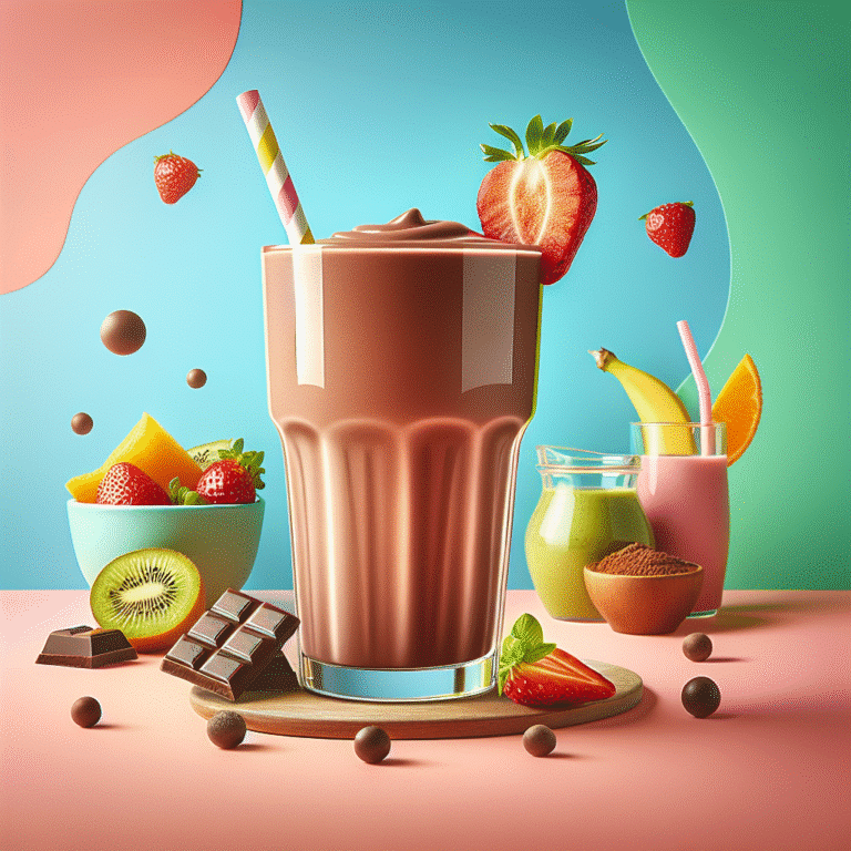 smoothie doce e saudável de chocolate para satisfazer seu desejo