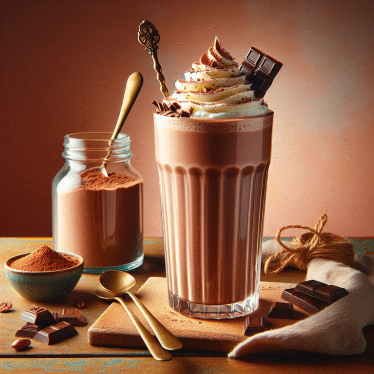 receita de smoothie de chocolate proteico: um deleite saudável