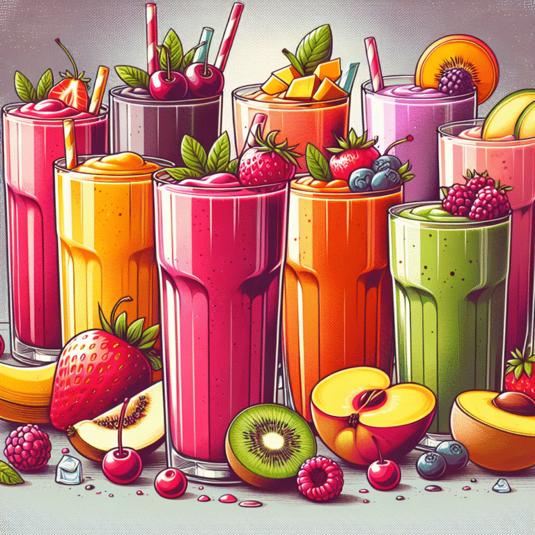 receitas de smoothies refrescantes com frutas da estação