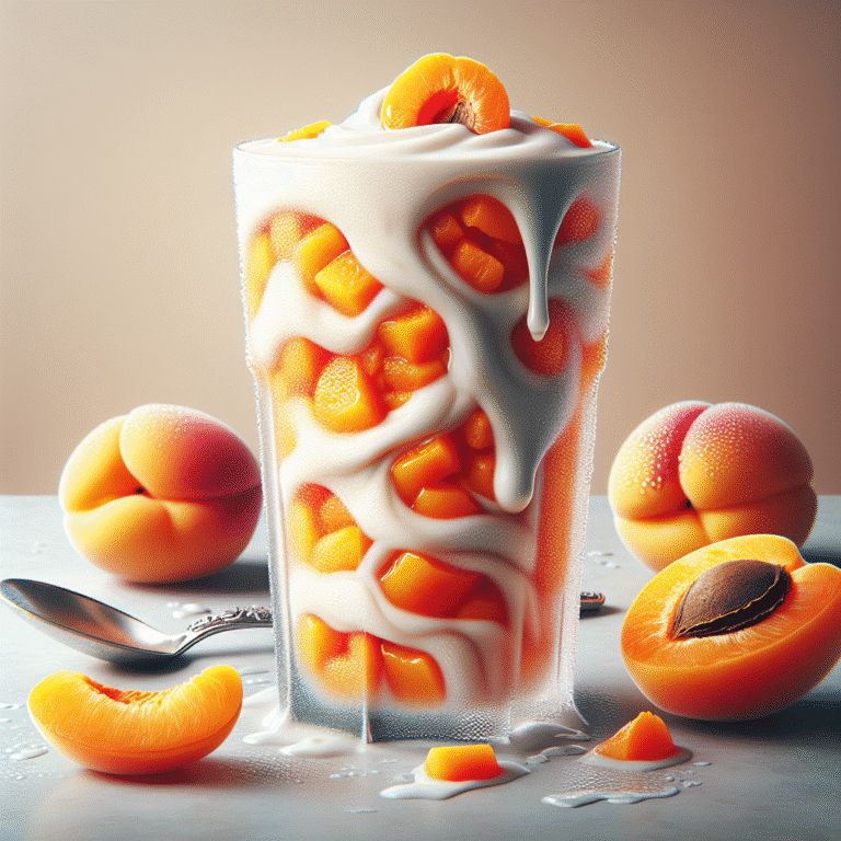 smoothie fácil de damasco e iogurte