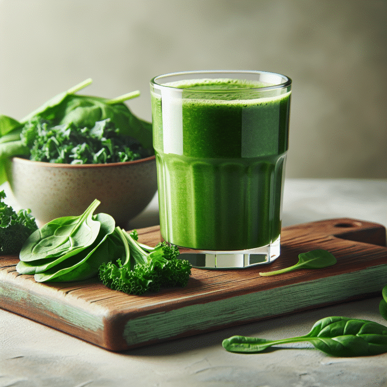 smoothie verde com espinafre e couve: a combinação perfeita para sua saúde