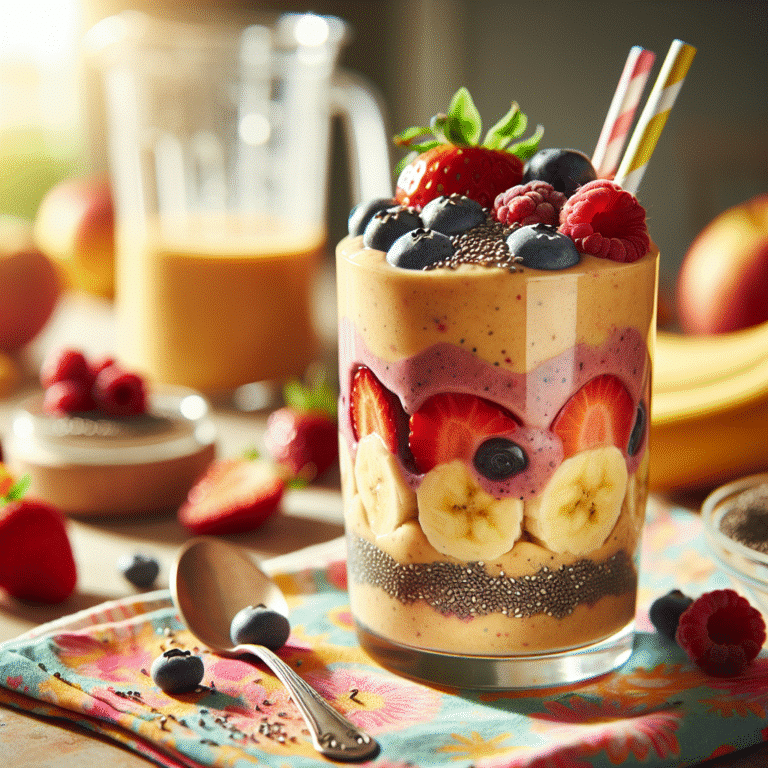smoothie de sobremesa com frutas para adoçar seu dia