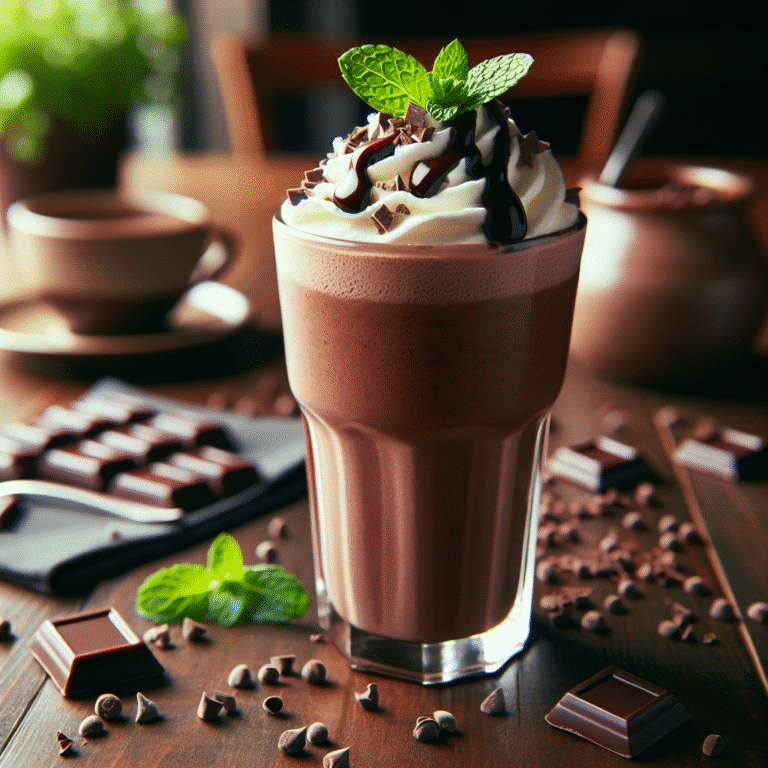 smoothie doce e saudável de chocolate: a sobremesa perfeita