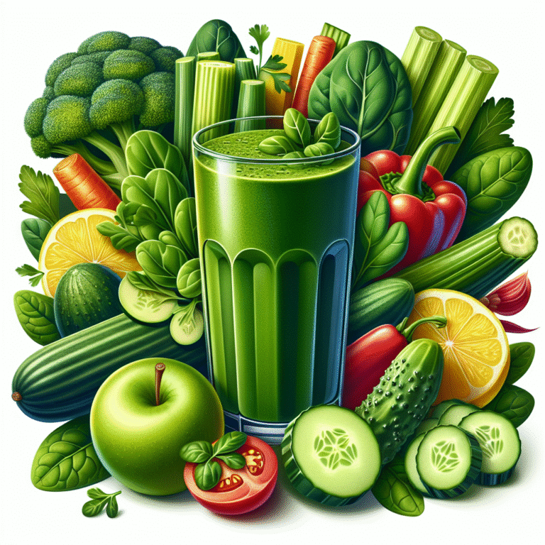 mistura de sabores: smoothie detox de vegetais