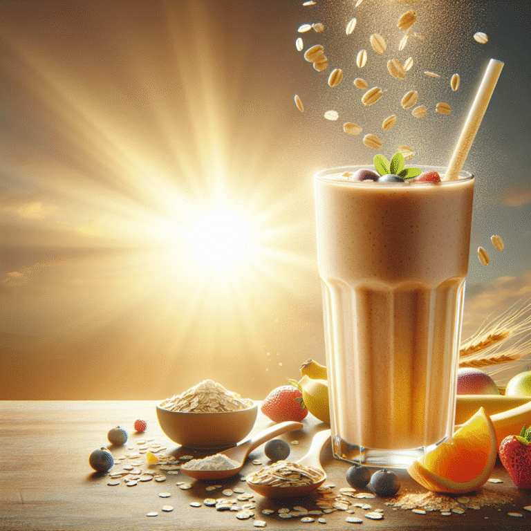 smoothie energético com proteína e aveia: sustento para o dia