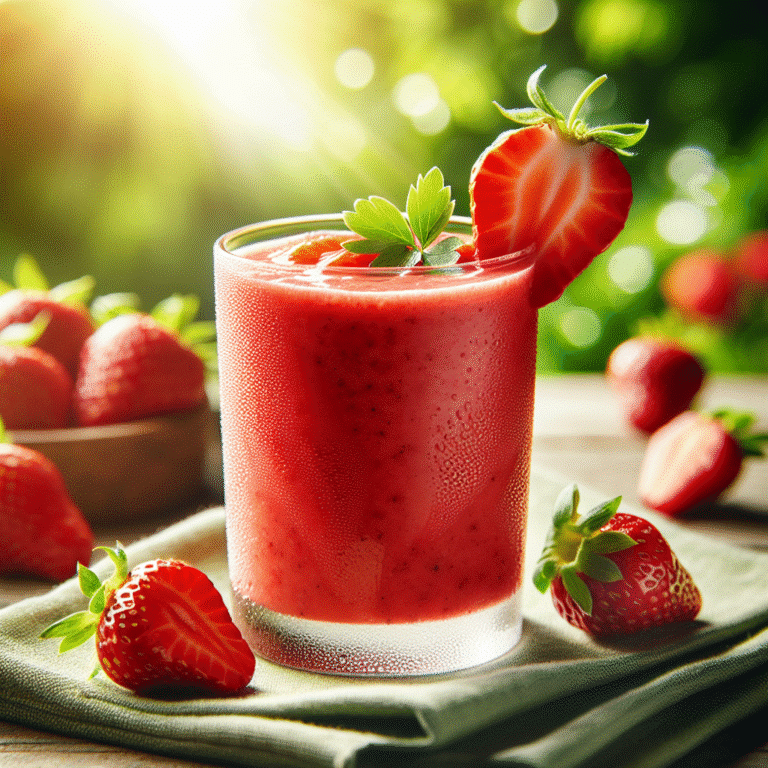 smoothie de morango saudável para o verão