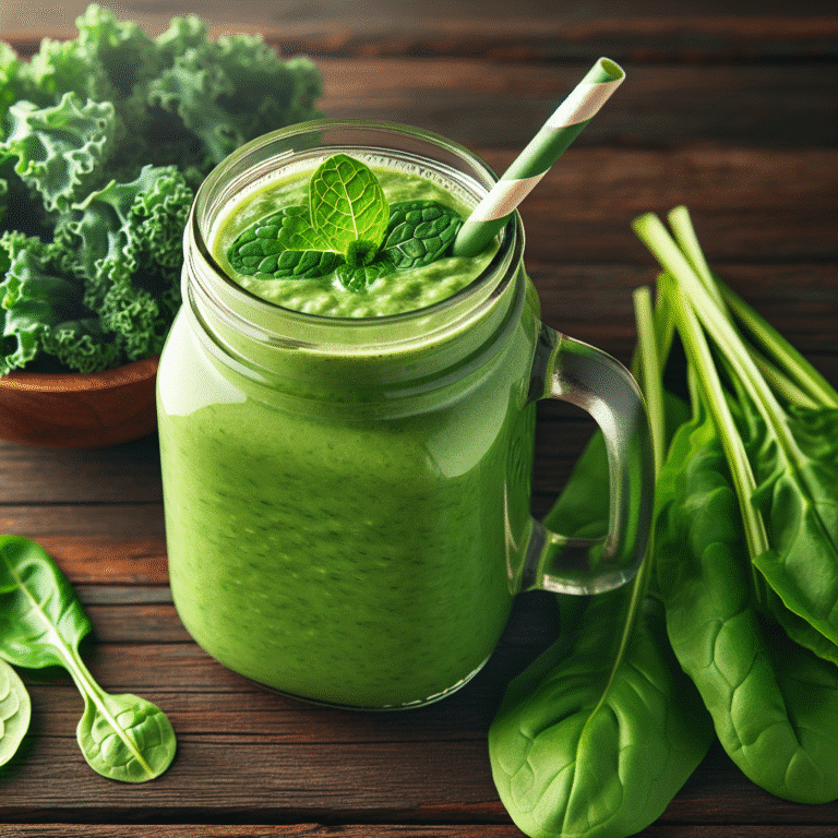 smoothie verde com espinafre e couve: a combinação perfeita para desintoxicação