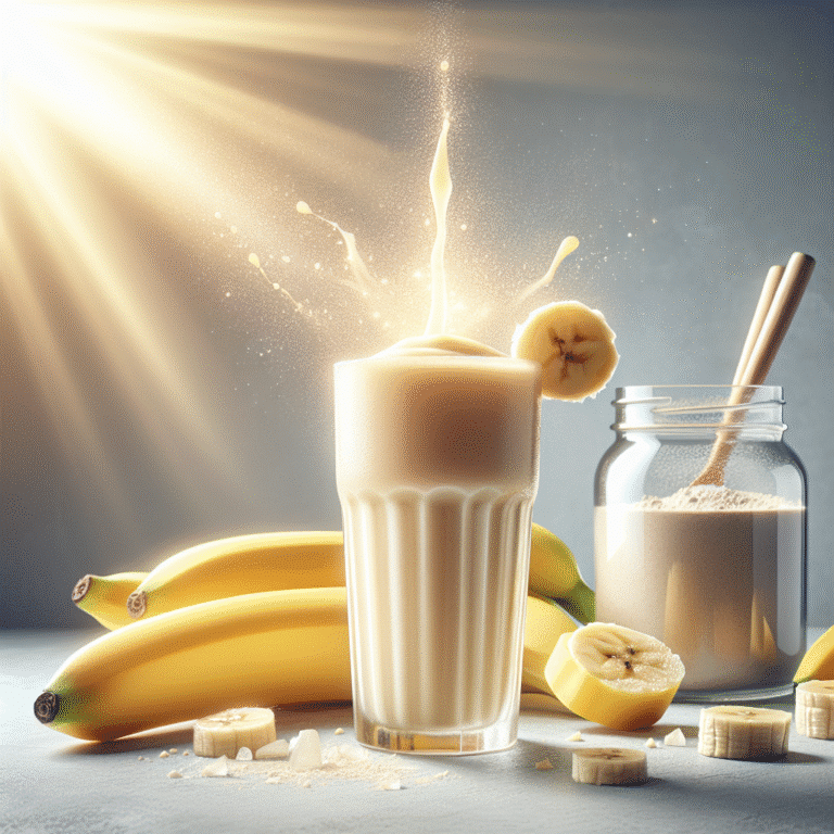 smoothie de banana com proteína: energia para o dia